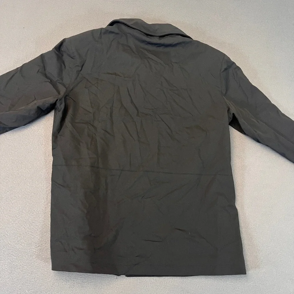 Debra‎ deRoo Black Womens Size Large Zip Up Jacket Windbreaker Shell Vintage Pkt